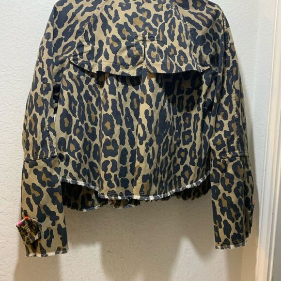 NWT Bazar deluxe Leopard Print double breasted Jacket made in Italy - Picture 6 of 10